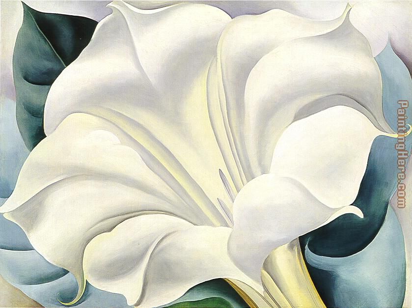 White Flower painting - Georgia O'Keeffe White Flower art painting